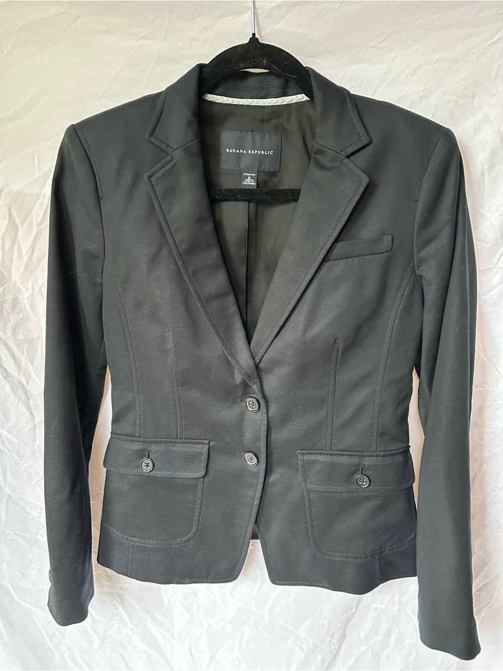 NWOT Banana Republic Black Stretch Tailored Blazer Size 6